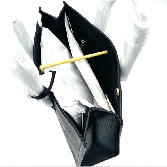 Michael Kors Medium Mirella Tote Bag Black Leather - Picture 10 of 12